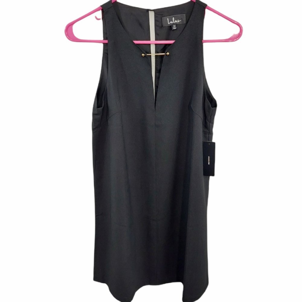 NWT Lulus Little Black Dress Gold Pin